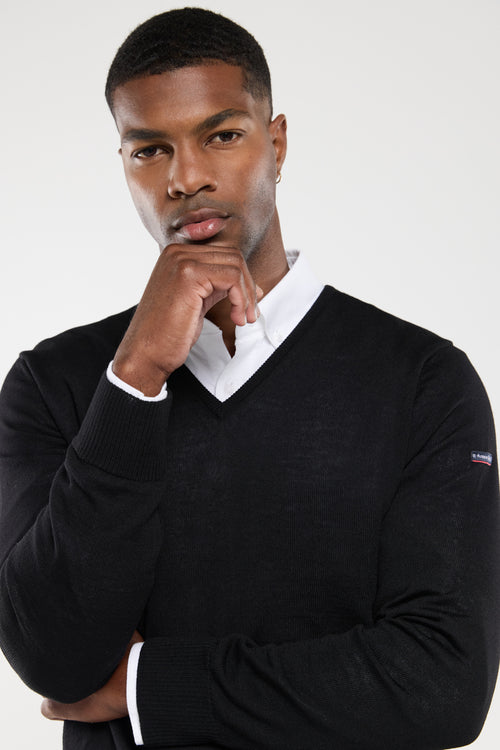 Pull col V Noyal - laine mérinos - Armor-lux - 2