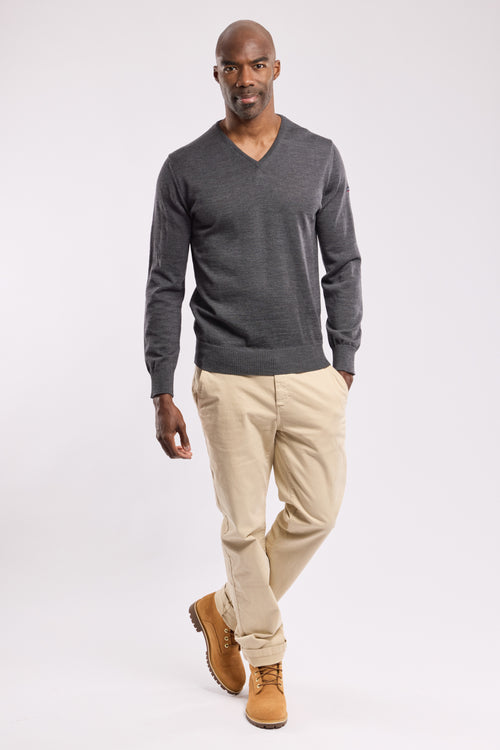 Pullover mit V-Ausschnitt „Noyal - aus Merinowolle - Armor-lux - 3