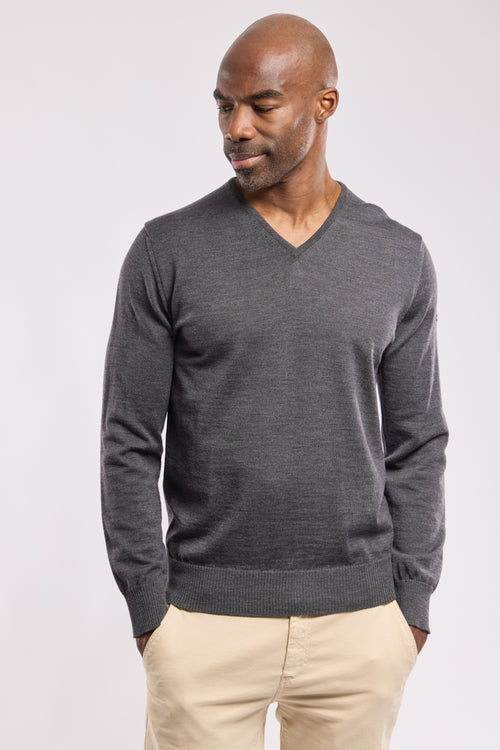 Pullover mit V-Ausschnitt „Noyal - aus Merinowolle - Armor-lux - 1