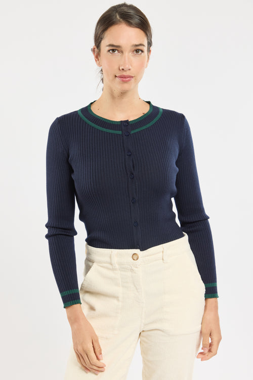 Buttoned cardigan - wool - Armor-lux - 1