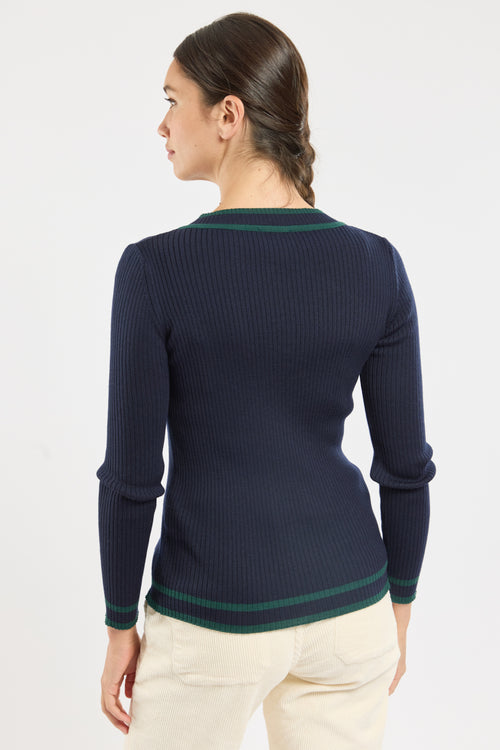 Cardigan boutonné - laine - Armor-lux - 5
