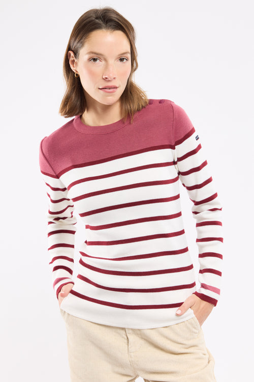 Gestreifter Marinepullover - Merinowolle - Armor-lux - 1