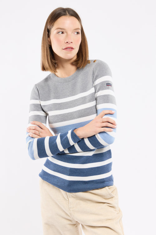 Gestreifter Marinepullover - Merinowolle - Armor-lux - 4