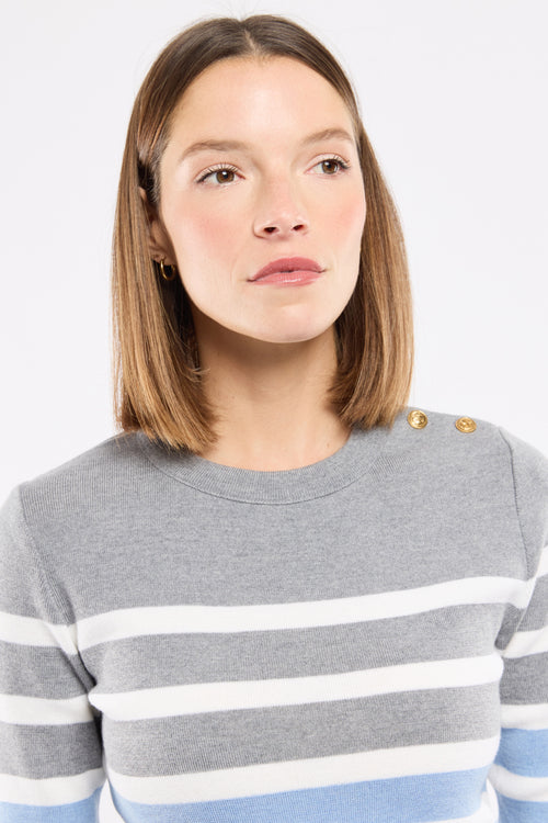 Gestreifter Marinepullover - Merinowolle - Armor-lux - 5