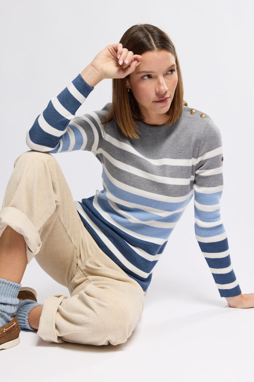 Gestreifter Marinepullover - Merinowolle - Armor-lux - 1