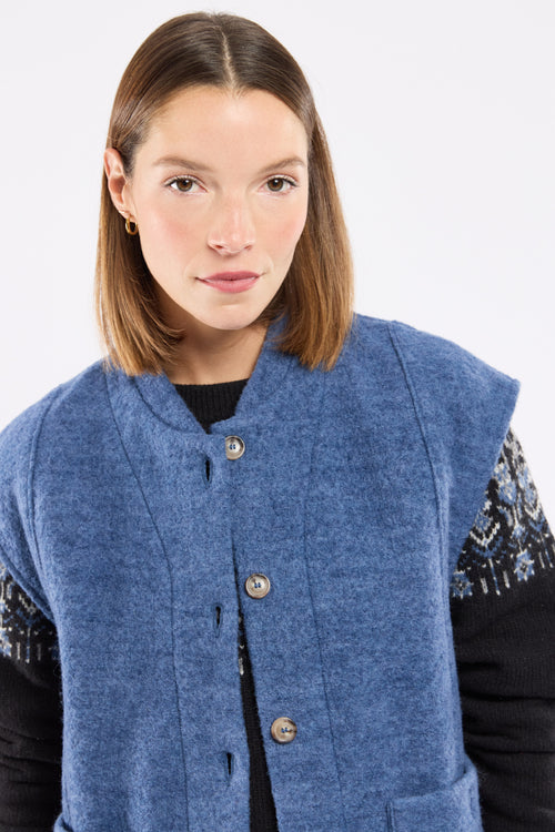 Heritage sleeveless jacket - wool - Armor-lux - 2
