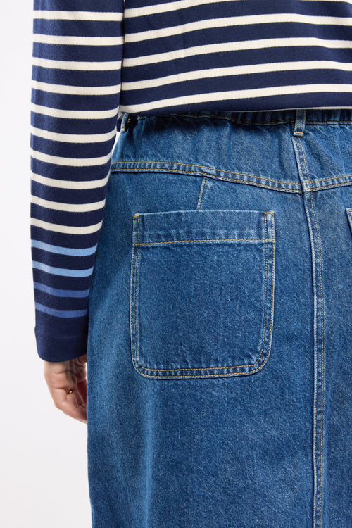 Long denim skirt - cotton - Armor-lux - 4