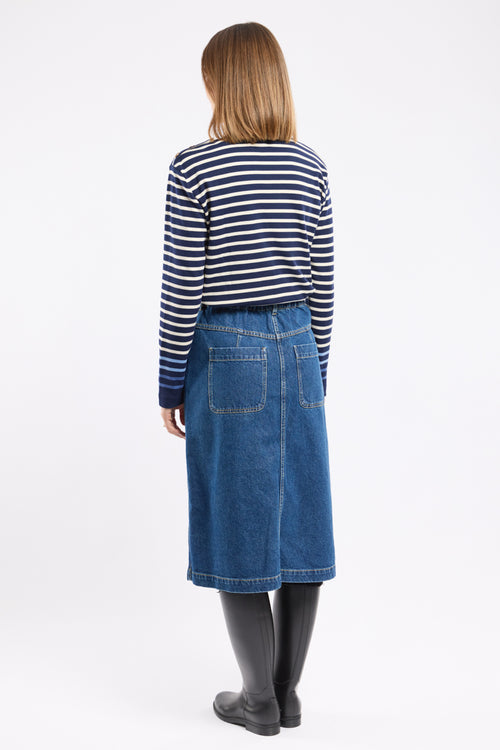 Long denim skirt - cotton - Armor-lux - 3