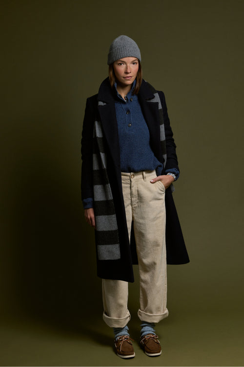 Wide-leg corduroy trousers - cotton and linen - Armor-lux - 1