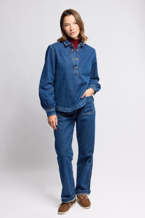 Jeansbluse - Baumwolle - Armor-lux - 3