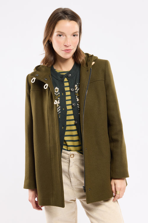 Zip-up duffle coat - wool fabric - Armor-lux - 6