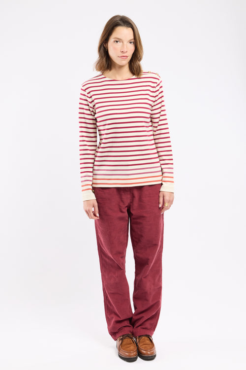 Marineshirt mit geknöpfter Schulter - dicke Baumwolle - Armor-lux - 2