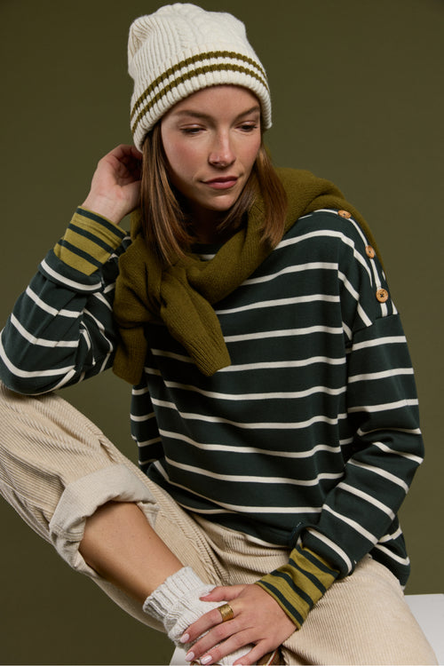 Marinière Héritage oversize femme en coton - Armor-lux - 1