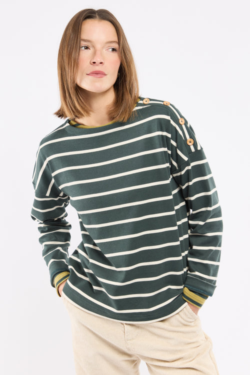 Marinière Héritage oversize femme en coton - Armor-lux - 5