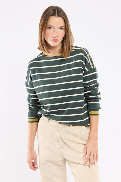 Marinière Héritage oversize femme en coton - Armor-lux - 2