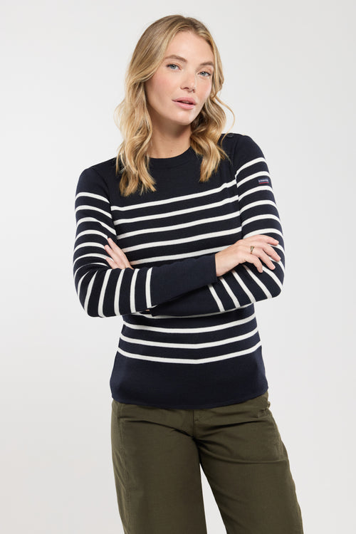 Pull marin rayé Paimpol - laine et acrylique - Armor-lux - 1