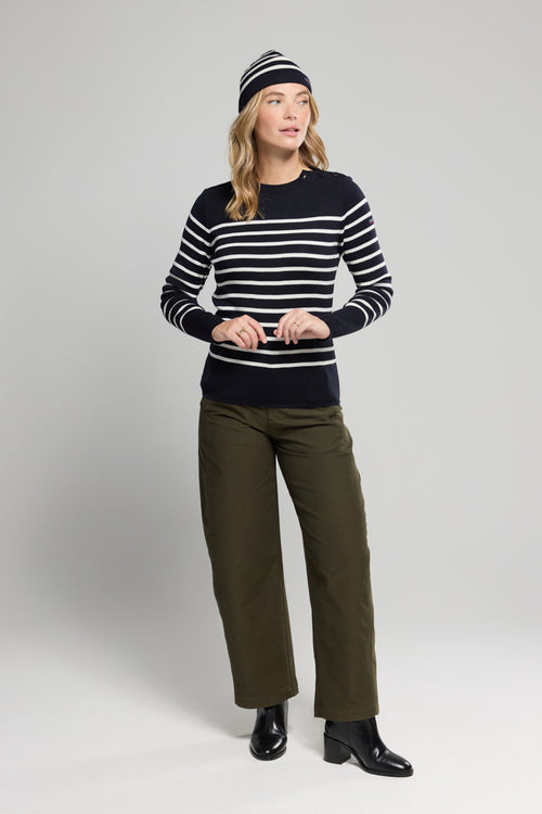 Pull marin rayé Paimpol - laine et acrylique - Armor-lux - 6