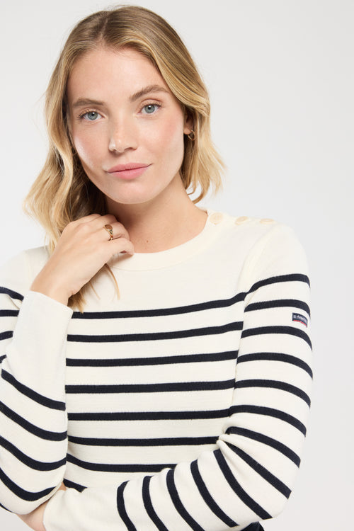 Pull marin rayé Paimpol - laine et acrylique - Armor-lux - 2