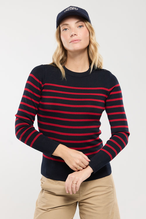 Pull marin rayé Paimpol - laine et acrylique - Armor-lux - 4