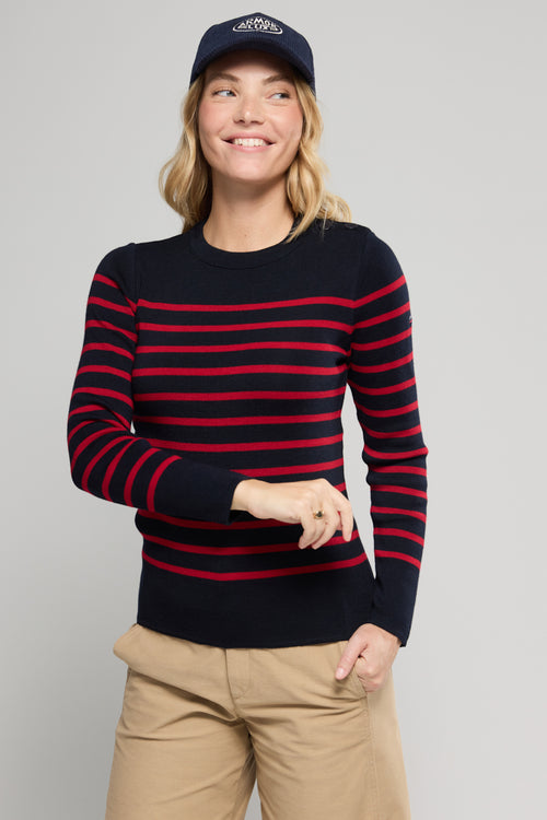 Pull marin rayé Paimpol - laine et acrylique - Armor-lux - 1