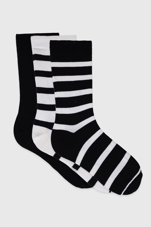 Pack of 3 striped and plain socks - cotton - Armor-lux - 1