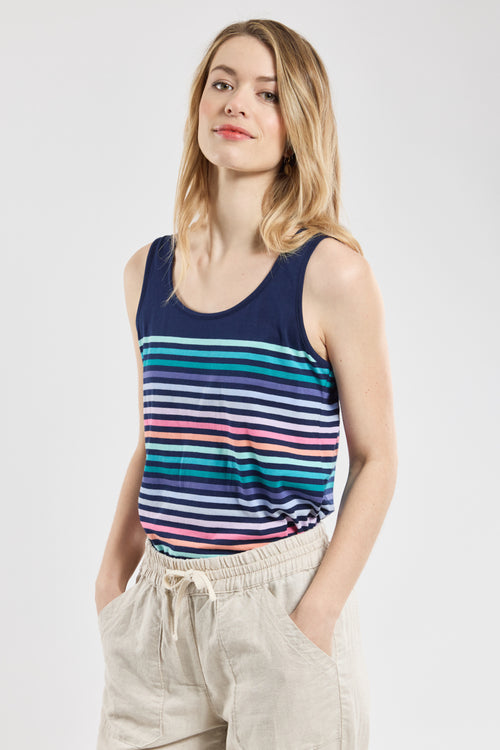 Gestreiftes Tanktop in 10 Farben – leichte Baumwolle - Armor-lux - 1