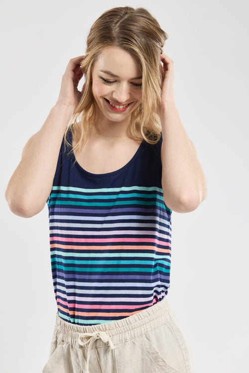 Gestreiftes Tanktop in 10 Farben – leichte Baumwolle - Armor-lux - 4