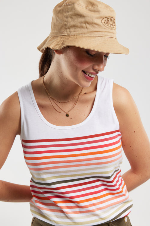 Striped 10-colour vest top - light cotton - Armor-lux - 1