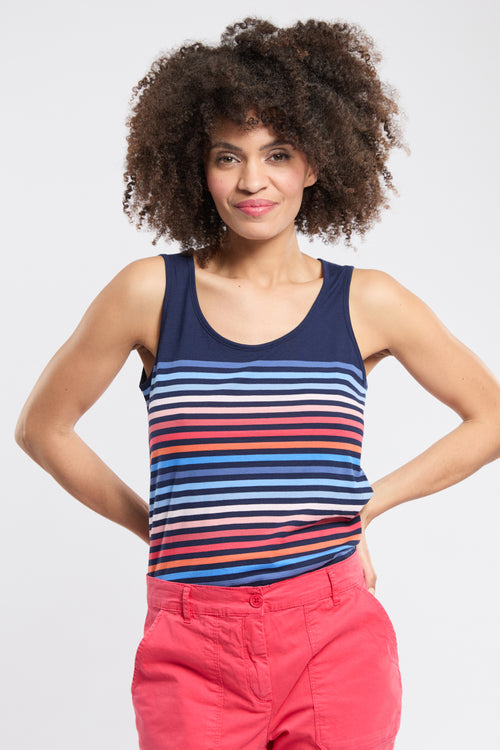 Gestreiftes Tanktop in 10 Farben – leichte Baumwolle - Armor-lux - 1