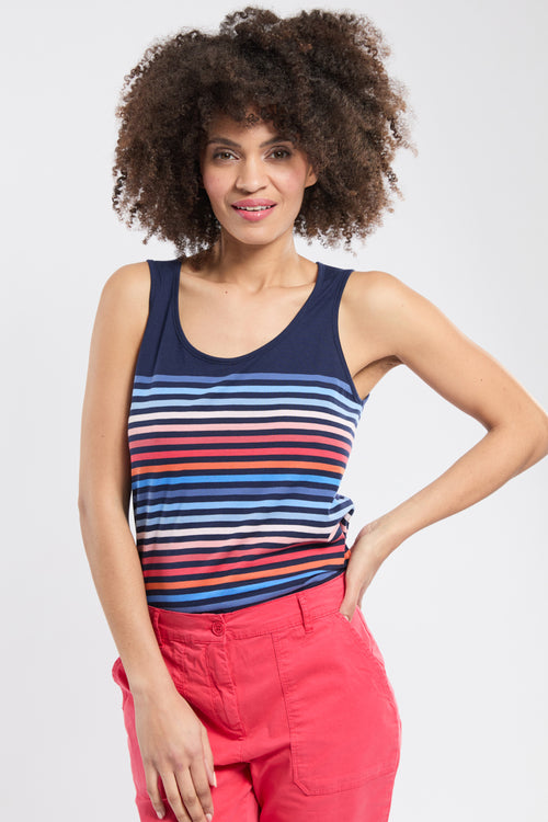 Gestreiftes Tanktop in 10 Farben – leichte Baumwolle - Armor-lux - 4