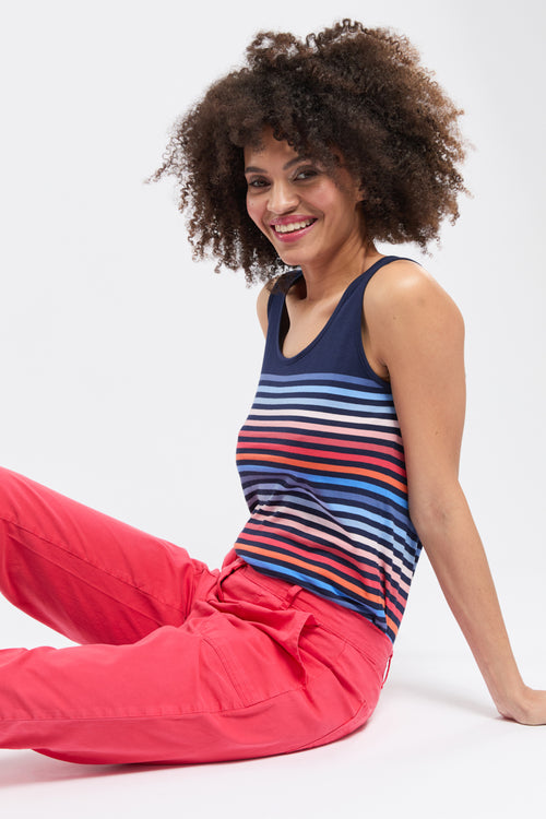 Gestreiftes Tanktop in 10 Farben – leichte Baumwolle - Armor-lux - 5