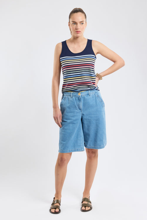 Striped 10-colour vest top - light cotton - Armor-lux - 3