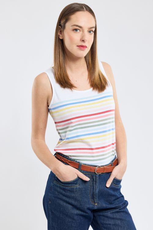Striped 10-colour vest top - light cotton - Armor-lux - 3