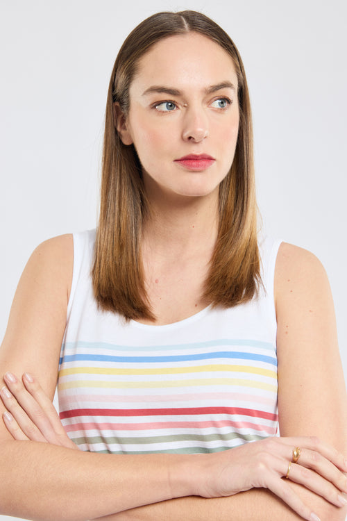 Striped 10-colour vest top - light cotton - Armor-lux - 2