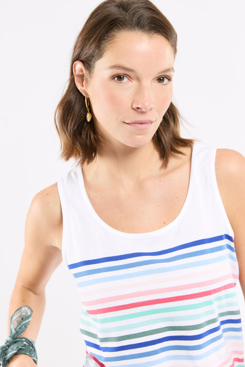 Striped 10-colour vest top - light cotton - Armor-lux - 2