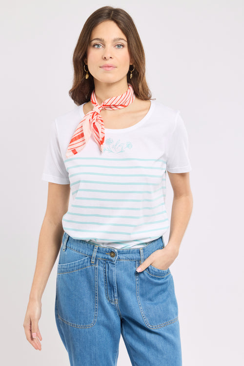 Matrosenshirt „Blumen“ - leichte Baumwolle - Armor-lux - 1