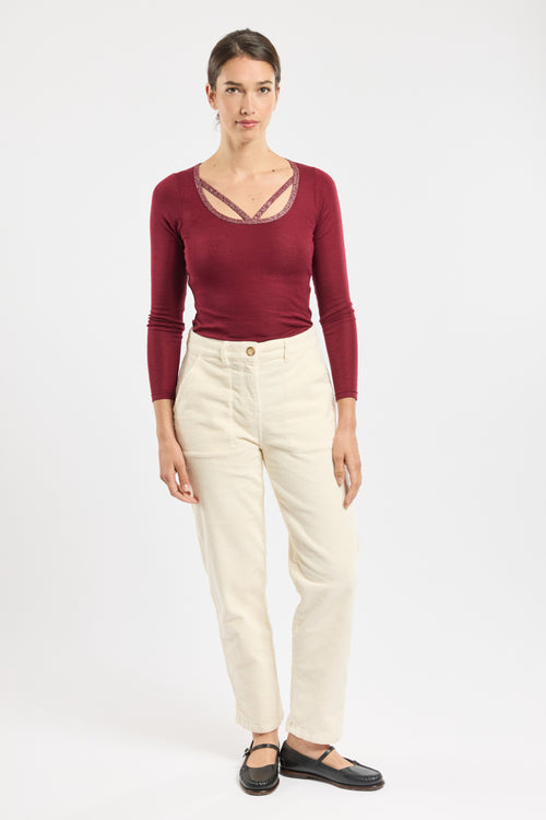 Long sleeved t-shirt - wool and silk - Armor-lux - 3