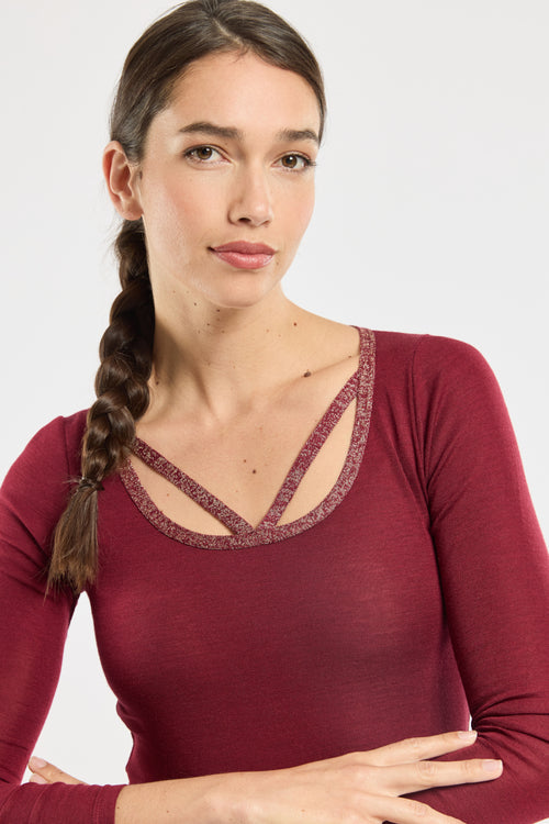 Long sleeved t-shirt - wool and silk - Armor-lux - 2