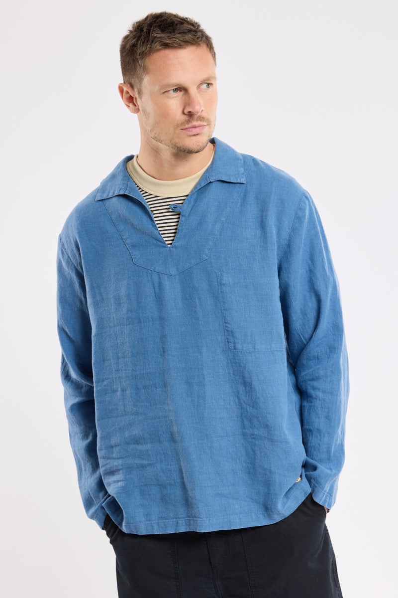 トップス BRITISH LEATHER FISHERMAN'S SMOCK Original British Made Vintage Fisherman's Smock - Size 40