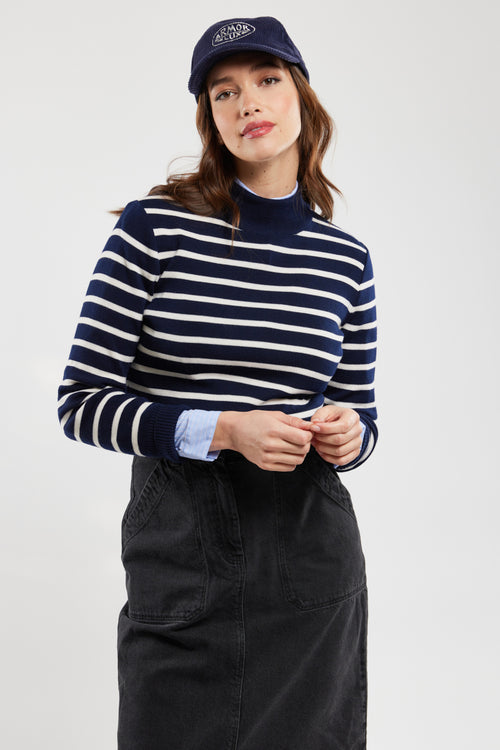 Gestreifter Pullover Héritage - aus Merinowolle - Armor-lux - 2