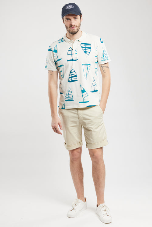 Polo motifs bateaux - coton piqué - Armor-lux - 4