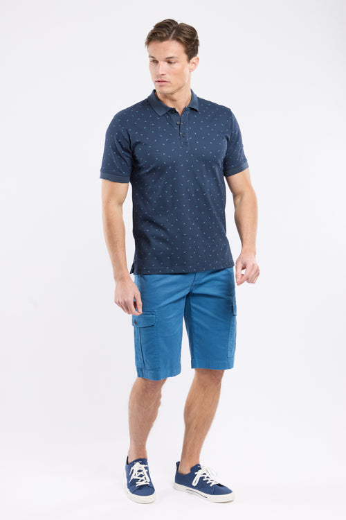 Micro-patterned polo shirt — piqué cotton - Armor-lux - 3