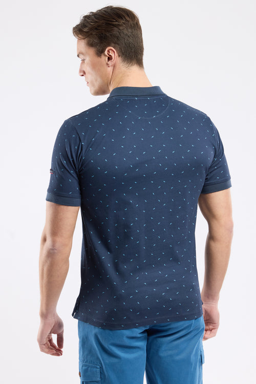 Micro-patterned polo shirt — piqué cotton - Armor-lux - 4