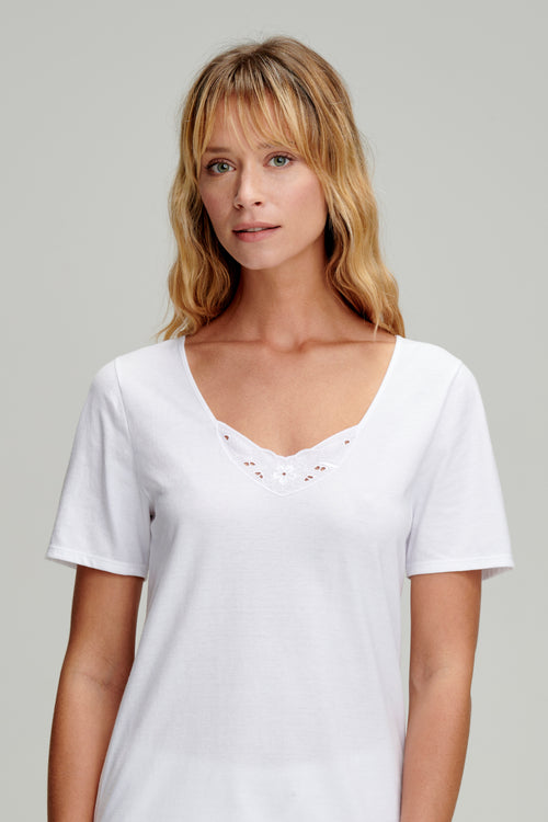 T-shirt with lace - organic cotton - Armor-lux - 2