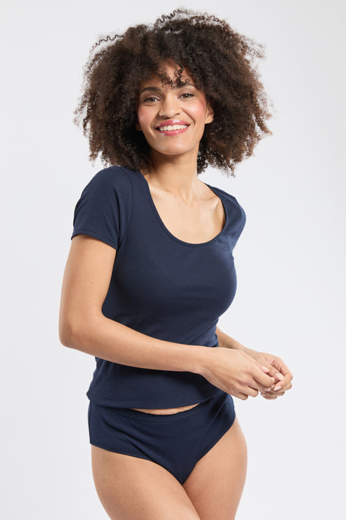 Culotte taille moyenne - coton issu de l