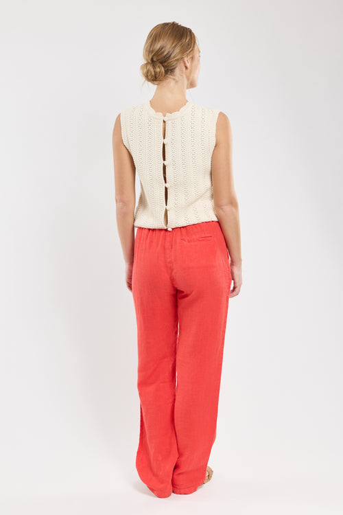 Pantalon taille élastique  - lin - Armor-lux - 2