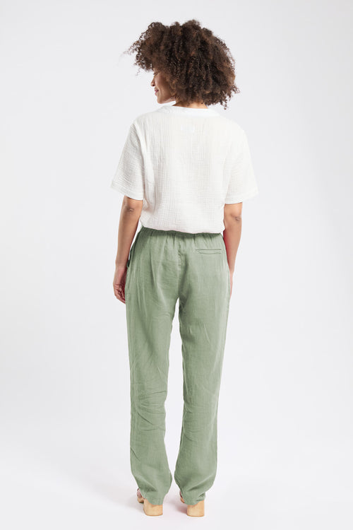 Elasticated waist trousers - Linen - Armor-lux - 2