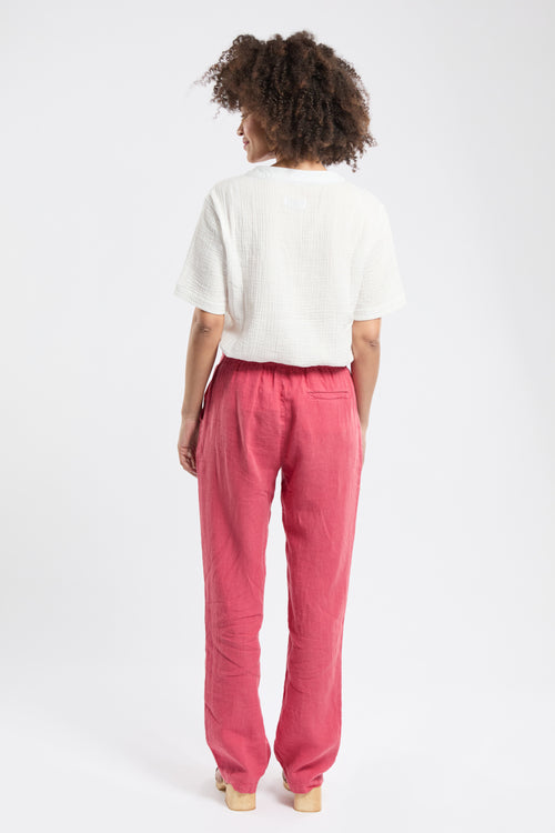 Pantalon taille élastique  - lin - Armor-lux - 3