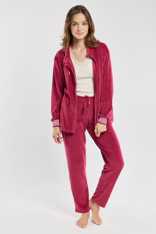 Zipped loungewear jacket - velvet - Armor-lux - 5