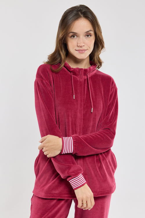 Homewear-Jacke mit Reißverschluss – Samt - Armor-lux - 1
